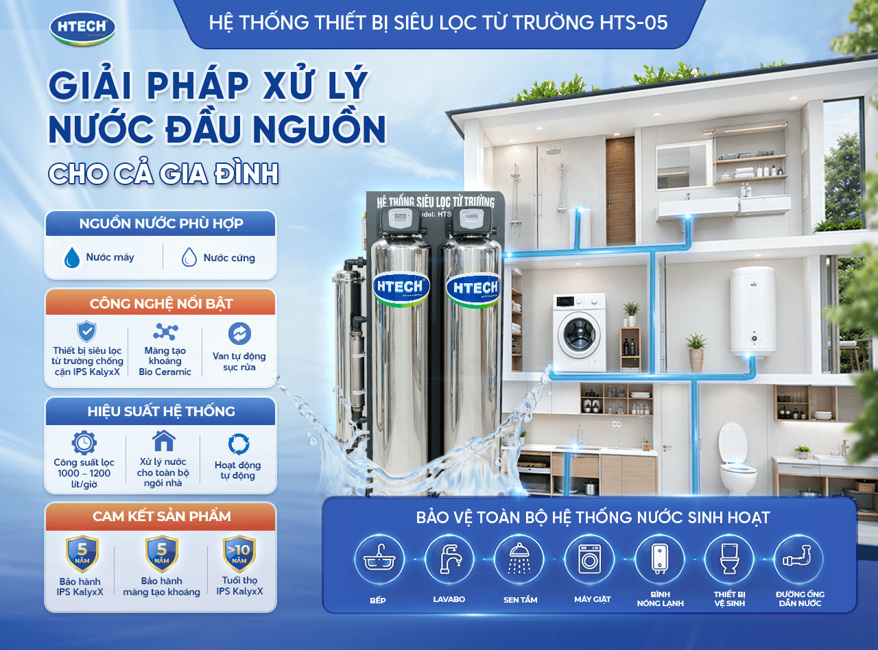 May loc HTS05 xử lý nước đầu nguồn