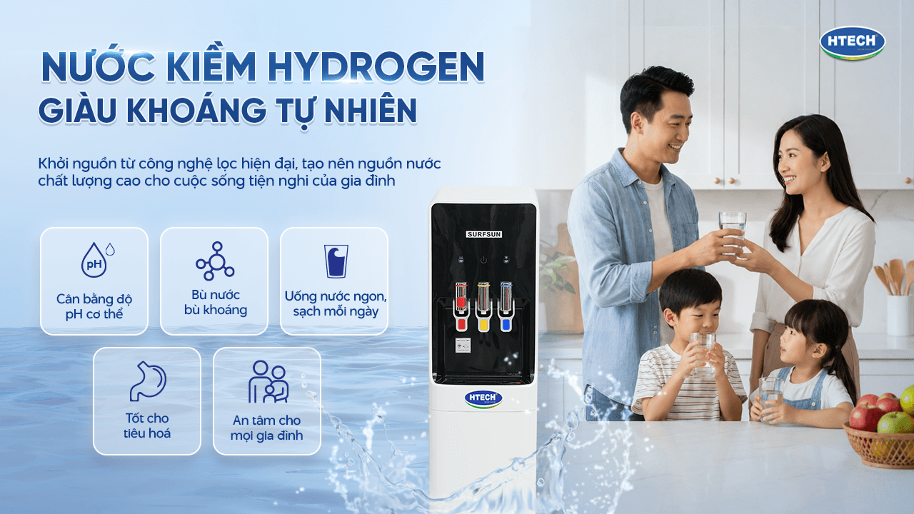 May loc nuoc HTL4A Nước kiềm hydrogen